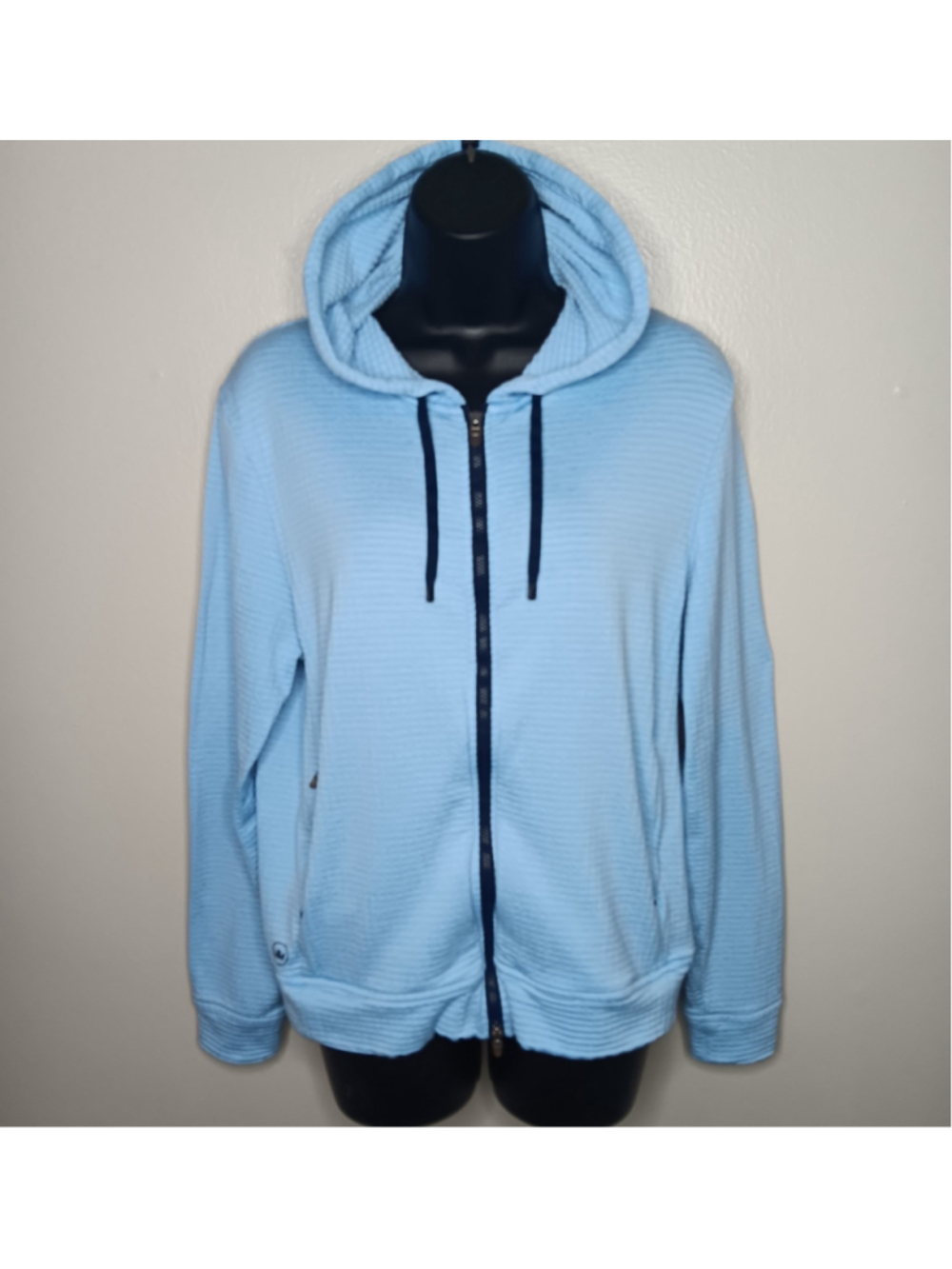 Peter Millar Maven Performance Waffle Knit Womens Large Golf Hoodie Zip Jacket